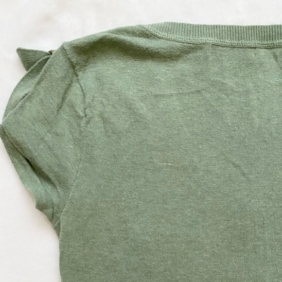 ⭐️ GAP Green Short Sleeve V-neck Sweater XS - Picture 8 of 13